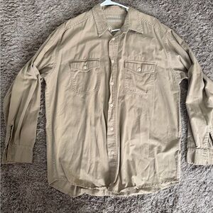 Levi's Two Horse Brand Beige Button-Up Shirt L